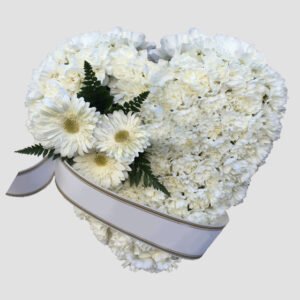 Corazon Claveles y Gerberas